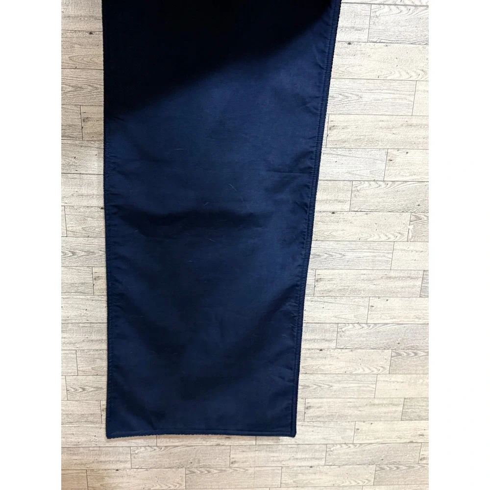Navy Blue Geometric Weave Table Runner Textured Mid-weight Fabric 13 1/2